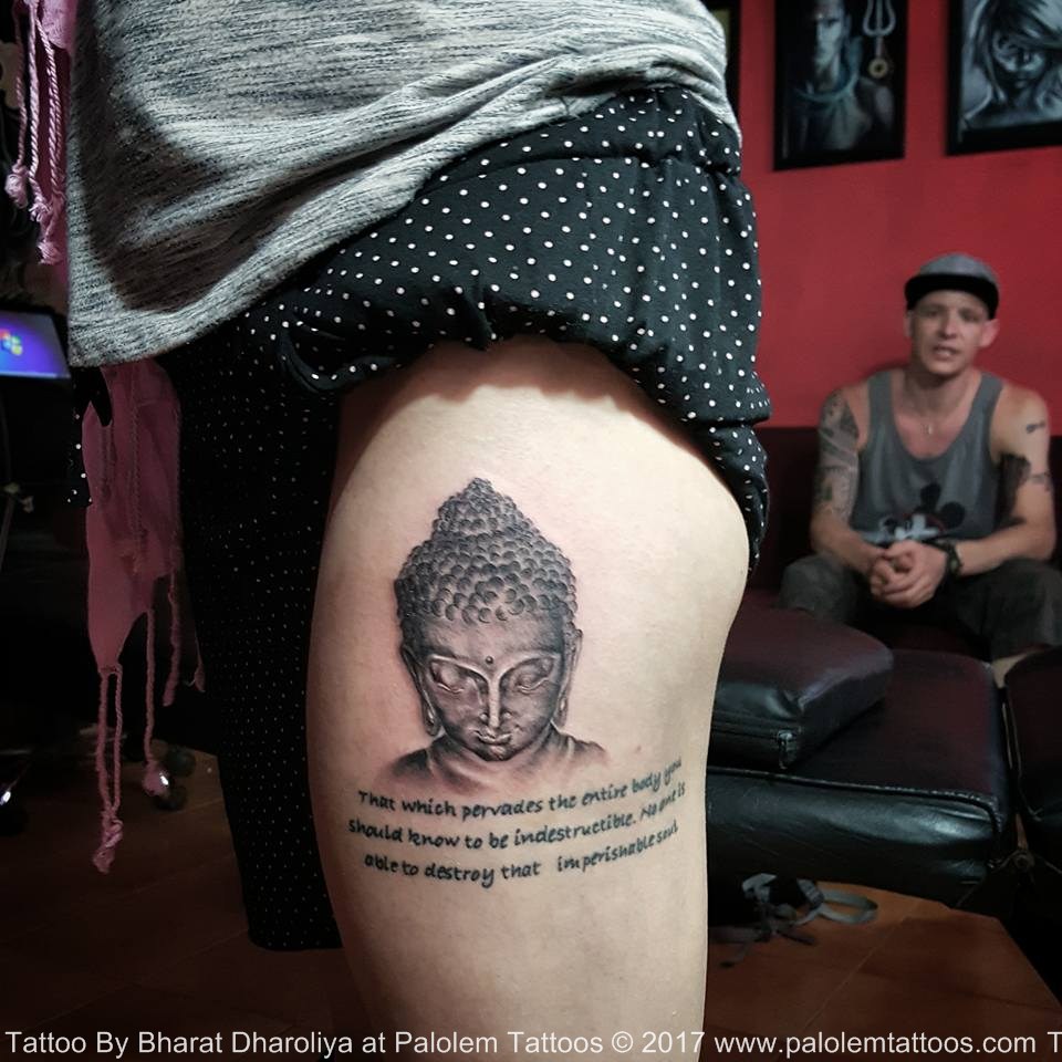Buddha Tattoo Design By Bharat Dharoliya